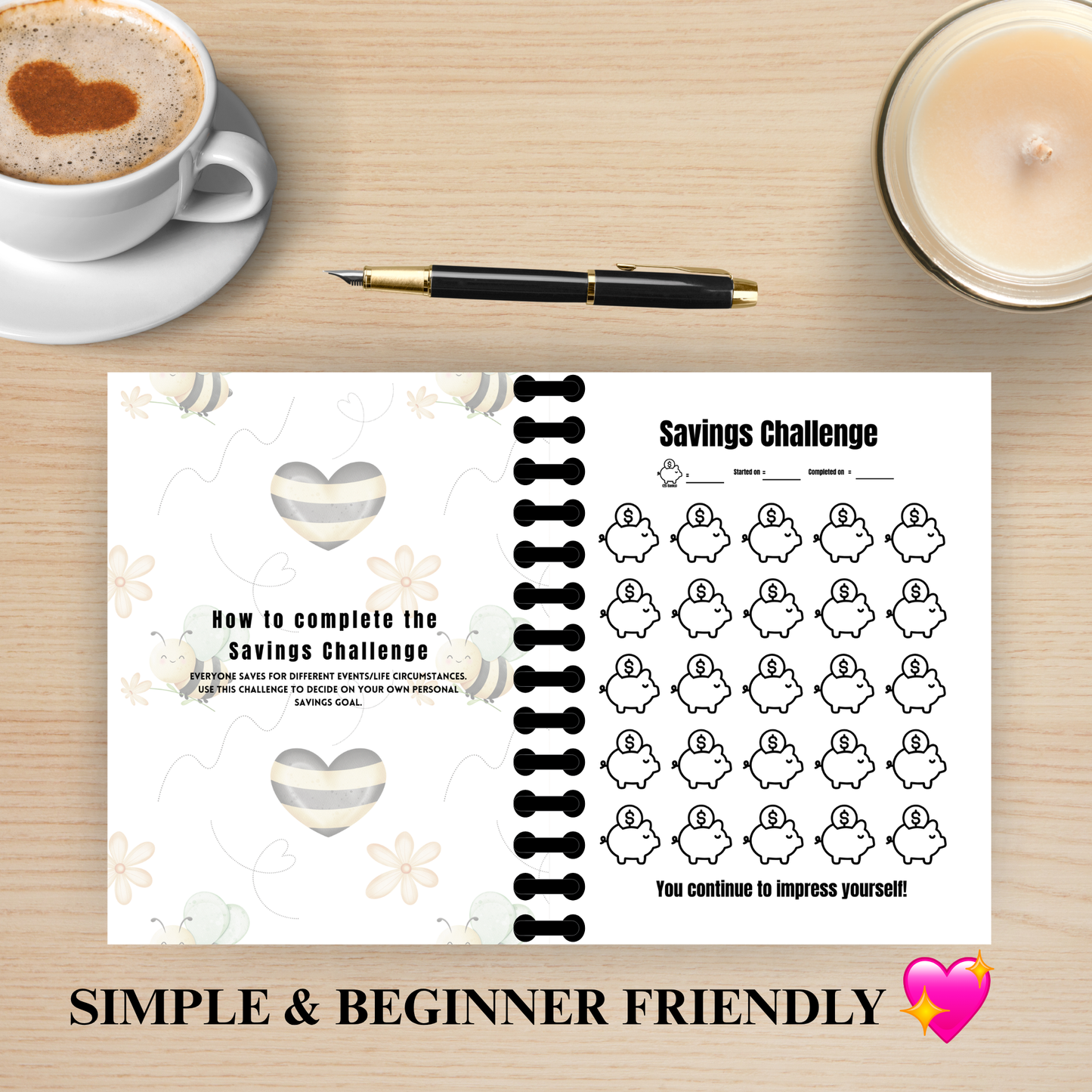 Savings Challenge Book 2026 (Bee)