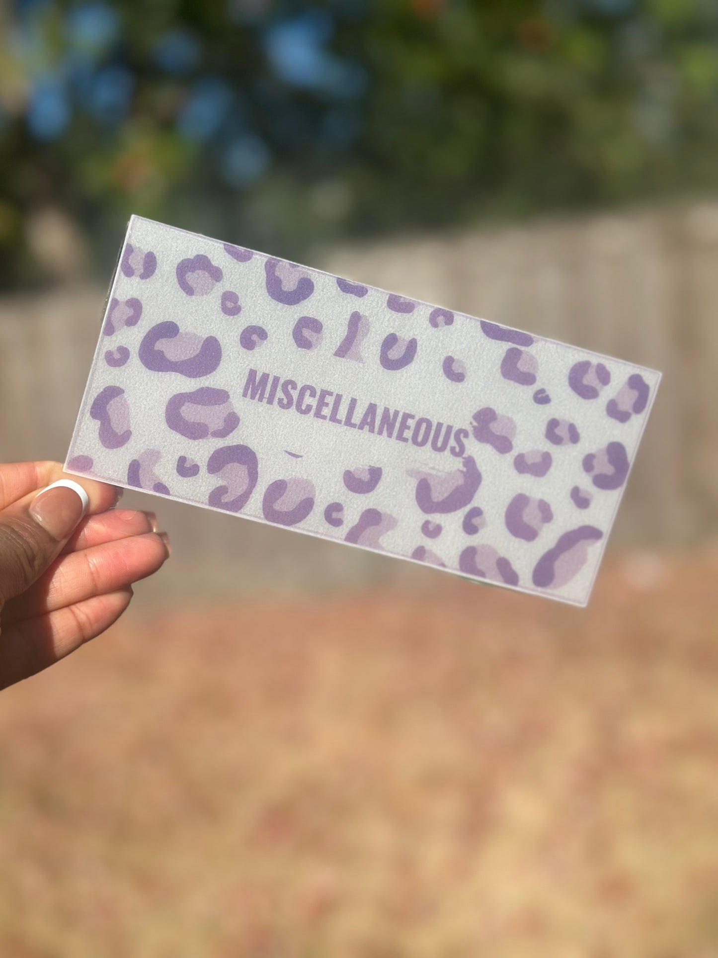Leopard Print Cash Envelopes (Multiple Colors)