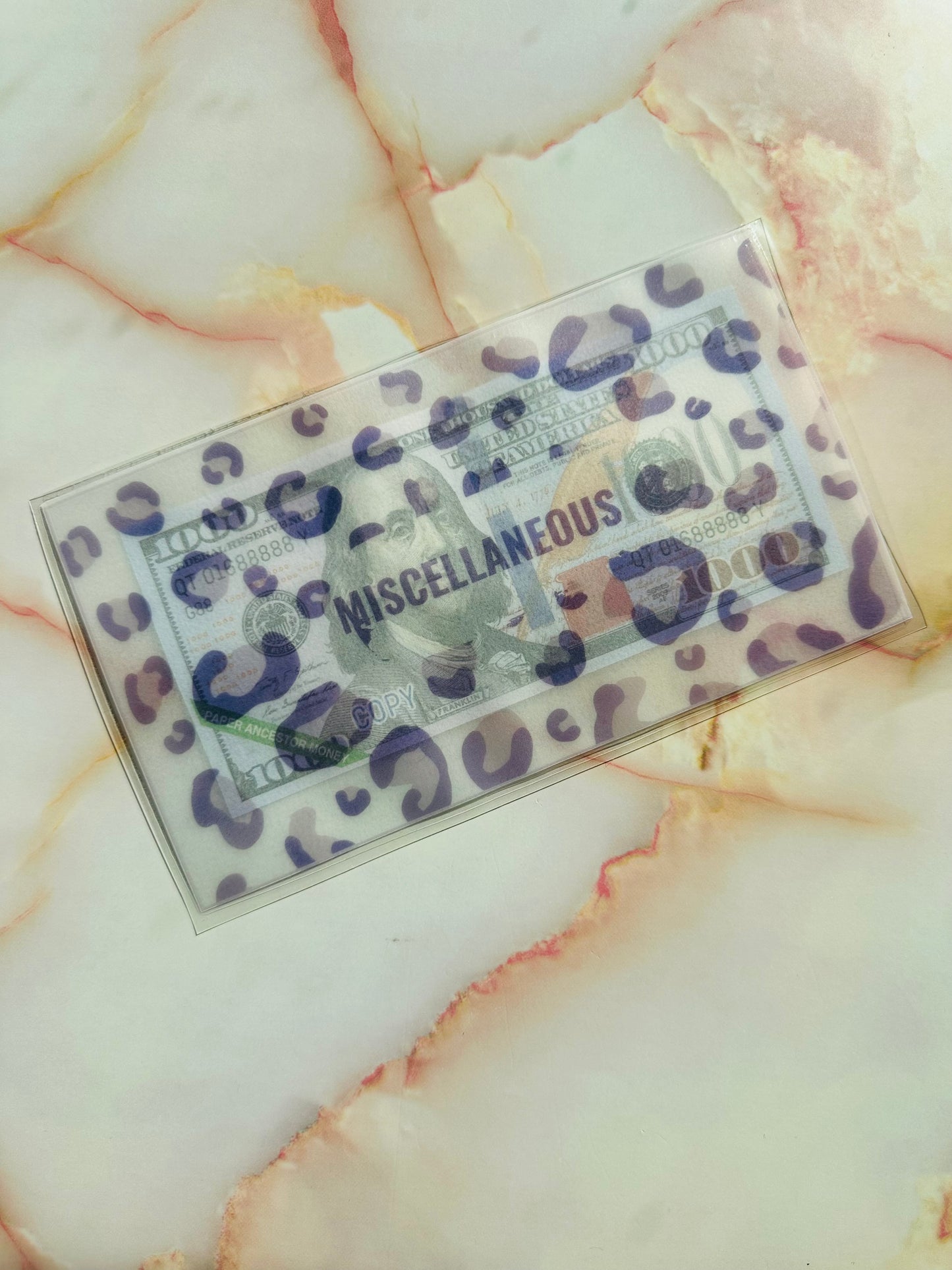 Leopard Print Cash Envelopes (Multiple Colors)