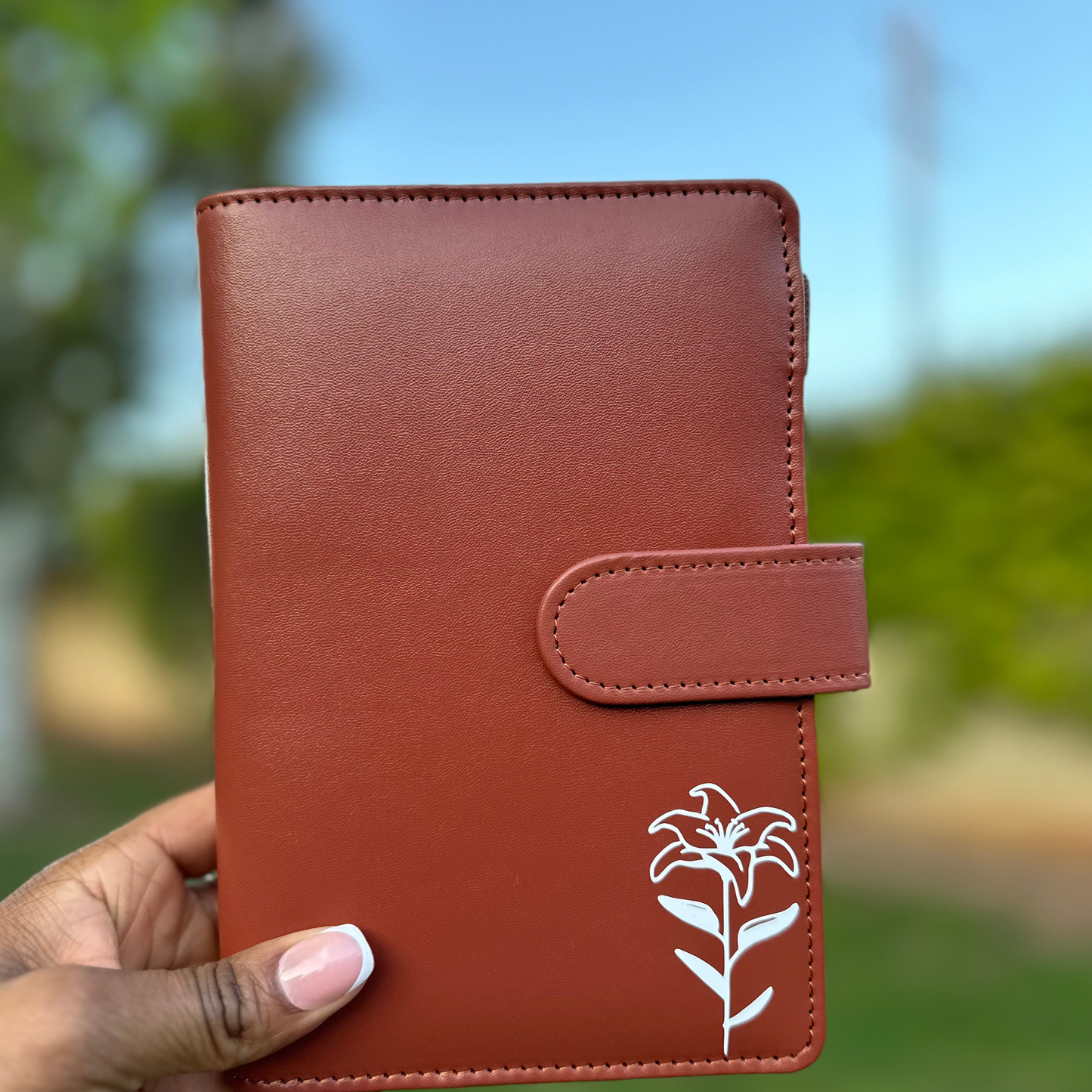 Cash Envelope Binder ONLY (Flower Only)-BROWN