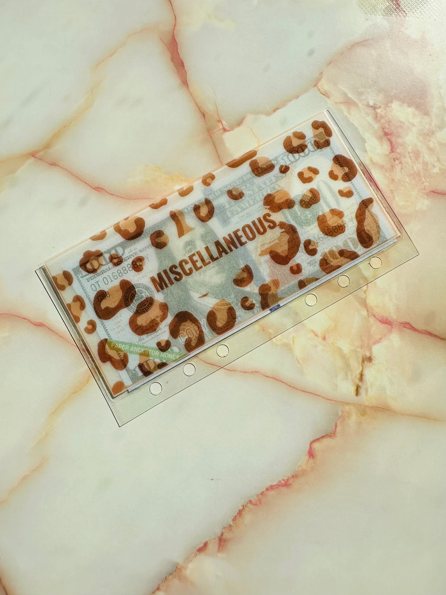 Leopard Print Cash Envelopes (Multiple Colors)