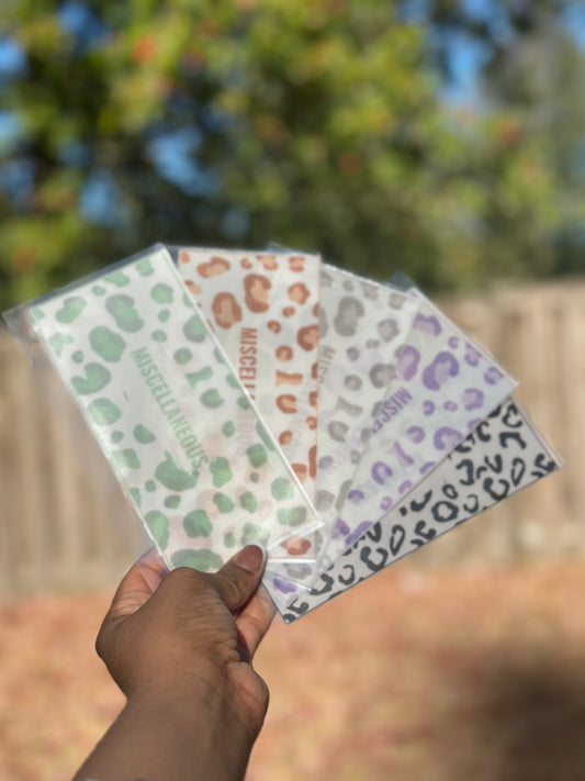 Leopard Print Cash Envelopes (Multiple Colors)