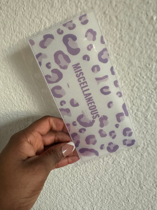 Leopard Print Cash Envelopes Purple