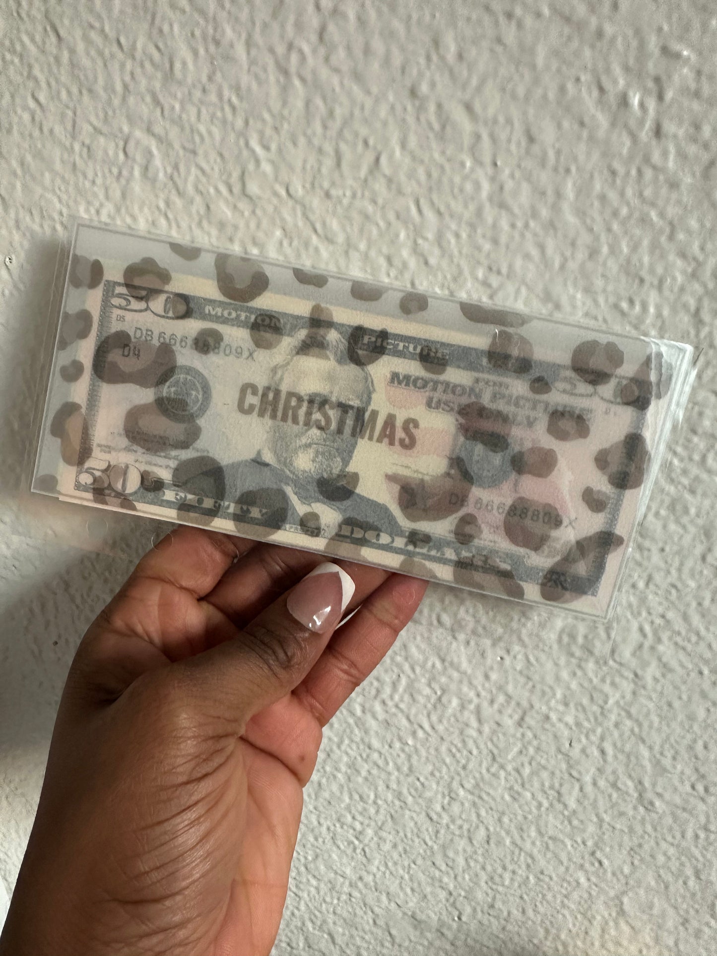 Leopard Print Cash Envelopes Grey